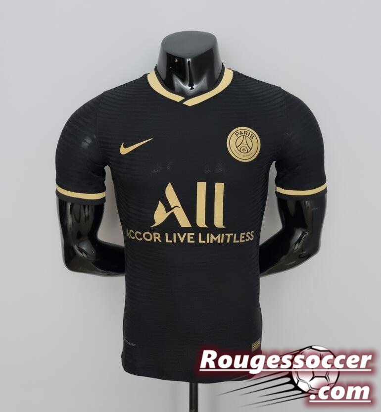 Paris Saint-Germain Black Gold Special Kit Soccer Jersey Player Version 2022/23